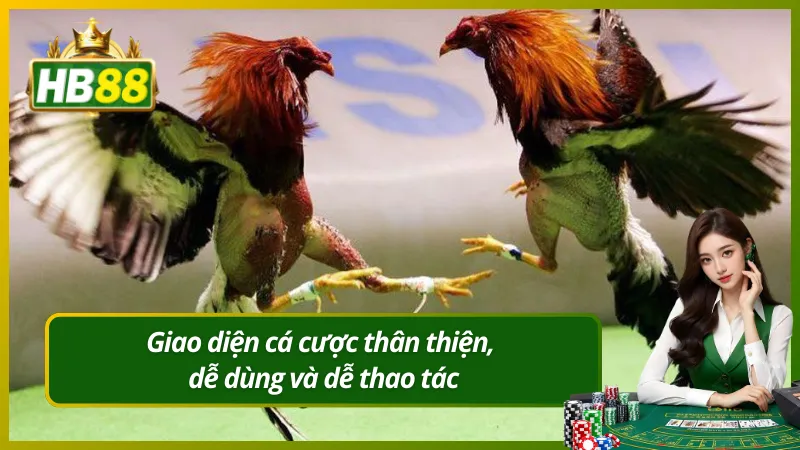 Giao diện cá cược thân thiện, dễ dùng và dễ thao tác