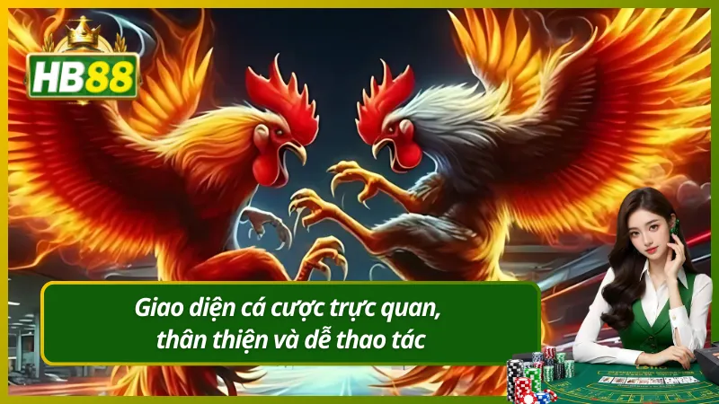 Giao diện cá cược trực quan, thân thiện và dễ thao tác