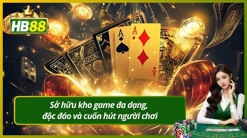 Sở hữu kho game đa dạng, độc đáo và cuốn hút người chơi