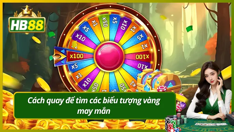 Cách quay để tìm các biểu tượng vàng may mắn