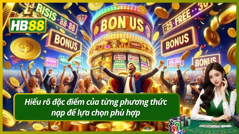 Hiểu rõ đặc điểm của từng phương thức nạp để lựa chọn phù hợp