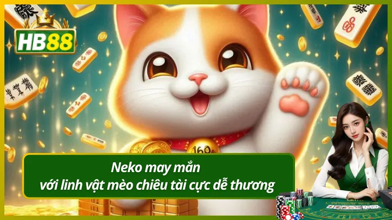 Neko may mắn với linh vật mèo chiêu tài cực dễ thương