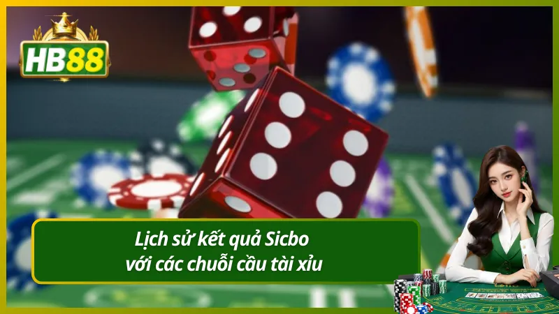Lịch sử kết quả Sicbo với các chuỗi cầu tài xỉu