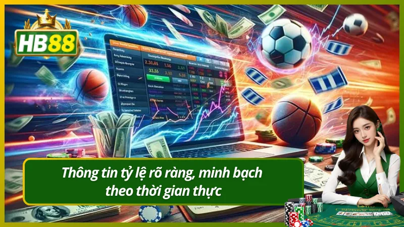 Thông tin tỷ lệ rõ ràng, minh bạch theo thời gian thực